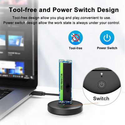 AINEX  HDE-20 (USB3.2Gen2対応 M.2 NVMe SSDスタンド) 