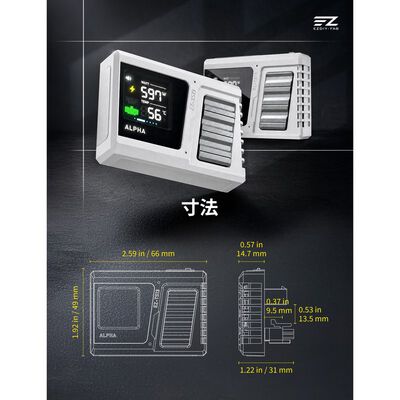 EZDIY  ALPHA TS13 - ATX 3.1 12V-2x6 Temp-Sensing U-Shape GPU Power Adapter - White - RVS EZDPI248-3 (リバースモデル ホワイト) 