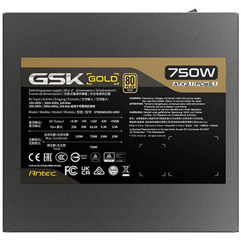 Antec GSK750 V2 ATX3.1 (750W) ｜ パソコン通販のドスパラ【公式】