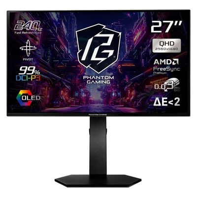 ASRock  Phantom Gaming PGO27QSA (27インチワイド WQHD 240Hz OLEDモニター ブラック) 
