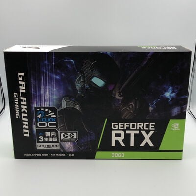 【甲府飯田店】中古  玄人志向 GG-RTX3060-E12GB/OC/DF (RTX3060 12GB) 144779 
