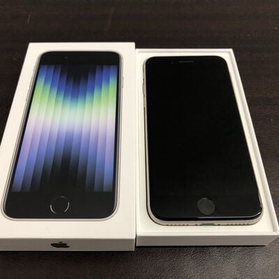 【福山ココローズ店】中古  【SoftBank版SIMフリー】Apple iPhoneSE 4.7インチ (第3世代) 64GB (スターライト) MMYD3J/A 154837 