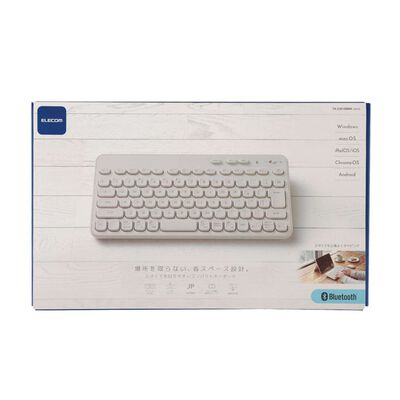 エレコム  Bluetoothミニキーボード TK-CM10BMKIV (アイボリー) 