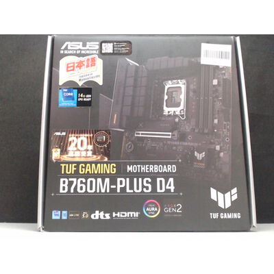 【前橋ｲﾝﾀｰｱｶﾏﾙ店】中古  ASUS TUF GAMING B760M-PLUS D4 (B760 mATX DDR4) 167272 