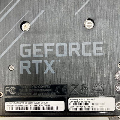 【熊本浜線店】中古  【LHR版】Palit NE63070019P2-1041A V1 (RTX3070 8GB) 146438 