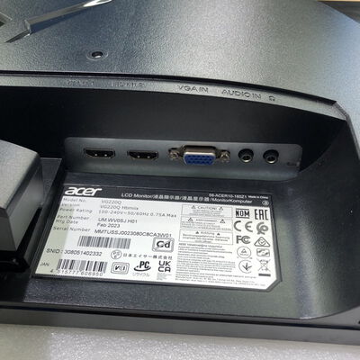 【甲府飯田店】中古  Acer VG220Q 21.5インチ(1920x1080)75 Hz 4720002279 