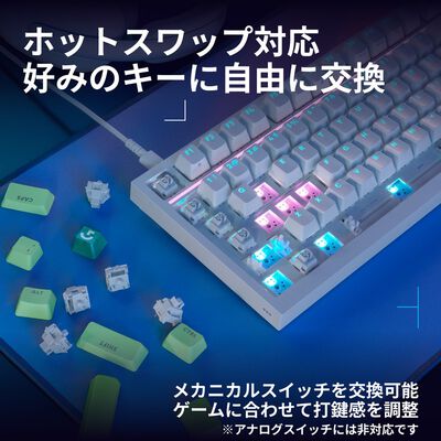 Logicool  G316 X 75 有線ゲーミングキーボード G316X-75-LNWH (ホワイト) 