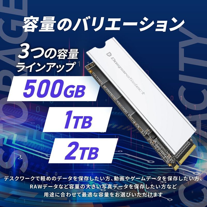 ドスパラセレクト PG4S-010TA1 (M.2 2280 Gen4 1TB) ｜ パソコン通販の