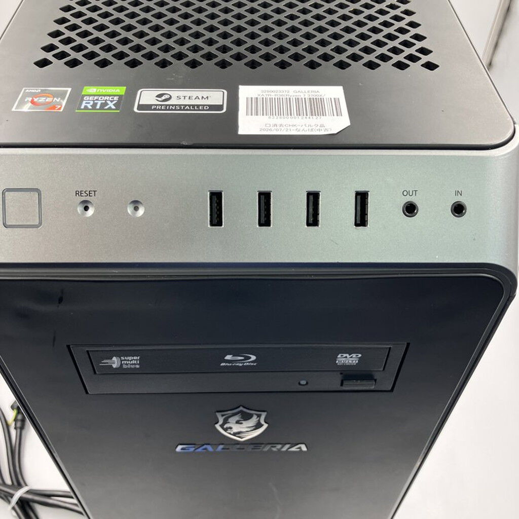 中古 GALLERIA XA7R-R36(Ryzen 7 3700X/32GB/SSD1TB/HDD1TB/RTX3060