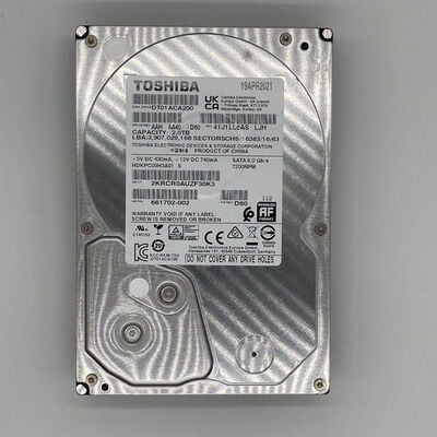 【八王子店】中古  TOSHIBA DT01ACA200 (SATA3 2TB 7200rpm 64MB) 137993 