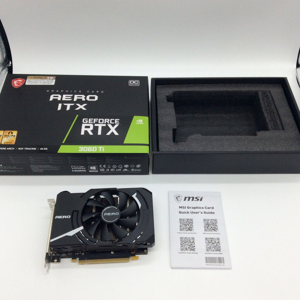 中古 MSI GeForce RTX 3060 Ti AERO ITX 8G OC LHR (RTX3060Ti 8GB