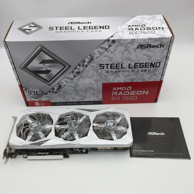 【神戸・三宮店】中古  ASRock RX7600 SL 8GO RX7600 Steel Legend 8G OC (RX7600 8G) 162751 