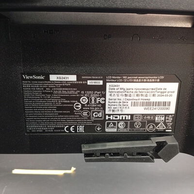 【大須店】中古  Viewsonic XG2431 (23.8"W 2H1DP 1ms IPS 240Hz) 3120021649 