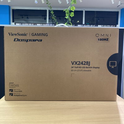 【甲府飯田店】中古  Viewsonic VX2428J-7(23.8"W 2H1DP 0.5ms IPS 180Hz) 4720001318 