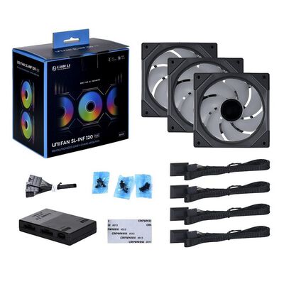 Lian-Li  UNI FAN SL-INFINITY 120 BK 3Pack UF-SLIN120-3B (3個パック) 