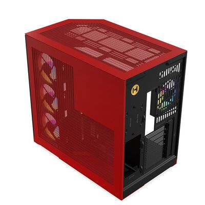HYTE  Y50 RGB Black Cherry (E-ATX ガラスパネル ブラック/レッド) 