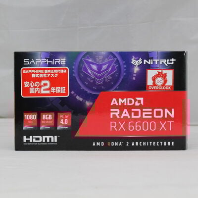中古  SAPPHIRE NITRO+ Radeon RX 6600 XT GAMING OC 8G GDDR6（RX6600 8GB） 3480033767 
