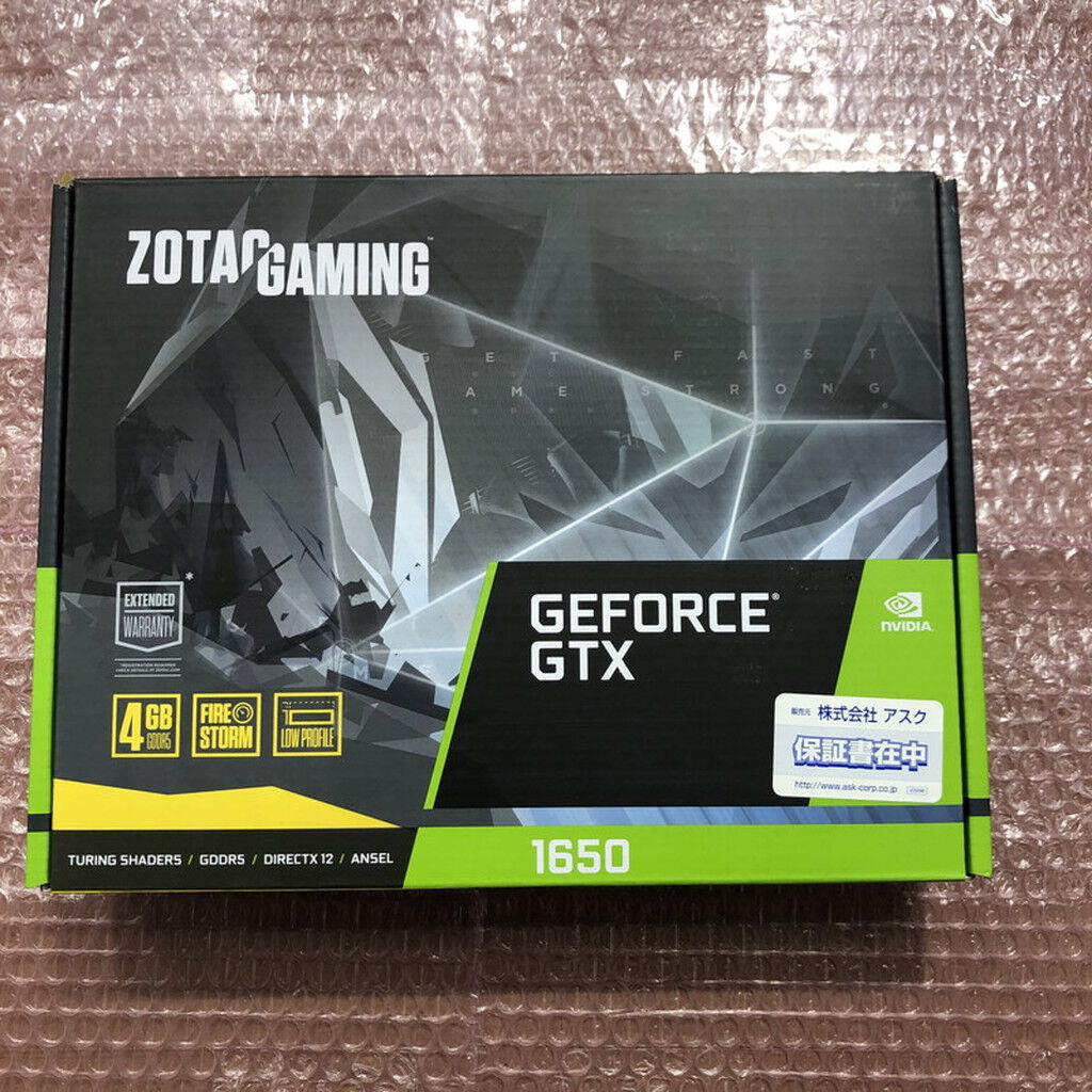 中古 ZOTAC GAMING GeForce GTX 1650 Low Profile ZT-T16500H-10L
