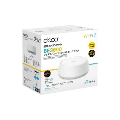 TP-Link  Deco BE25(1-pack)(jp) BE3600 デュアルバンドメッシュWi-Fi 7ユニット 