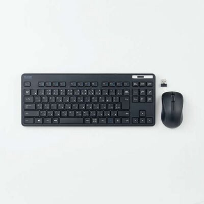 エレコム  TK-FDM109MKBK (抗菌 無線薄型コンパクトキーボード＆マウス) 