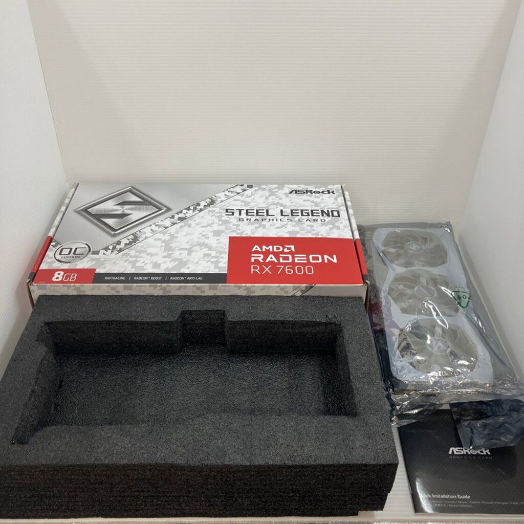 中古 ASRock RX7600 SL 8GO RX7600 Steel Legend 8G OC (RX7600 8G