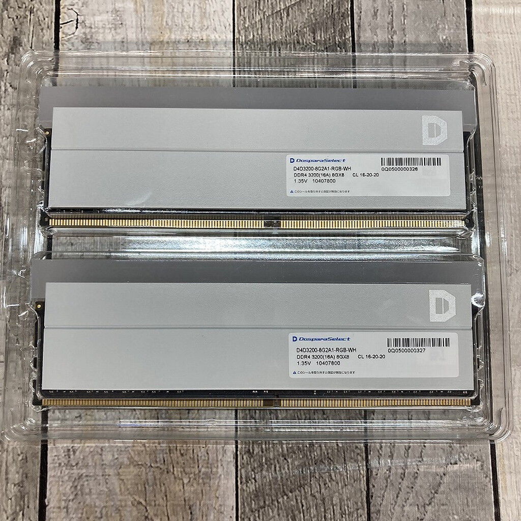 中古 ﾄﾞｽﾊﾟﾗｾﾚｸﾄ D4D3200-8G2A1-RGB-WH(DDR4-3200 8GBx2) 3320005292