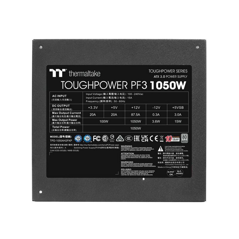 Thermaltake TOUGHPOWER PF3 1050W ATX3.1 PLATINUM PS-TPD-1050FNFAPJ