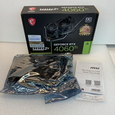 【京都店】中古  MSI GeForce RTX 4060 Ti VENTUS 2X BLACK 8G OC (RTX4060Ti 8GB) 158559 