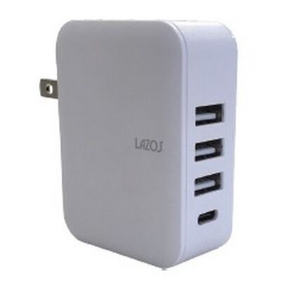 リーダーメディアテクノ  L-AC4.8W (USB充電器 4個口 4.8A ホワイト) 