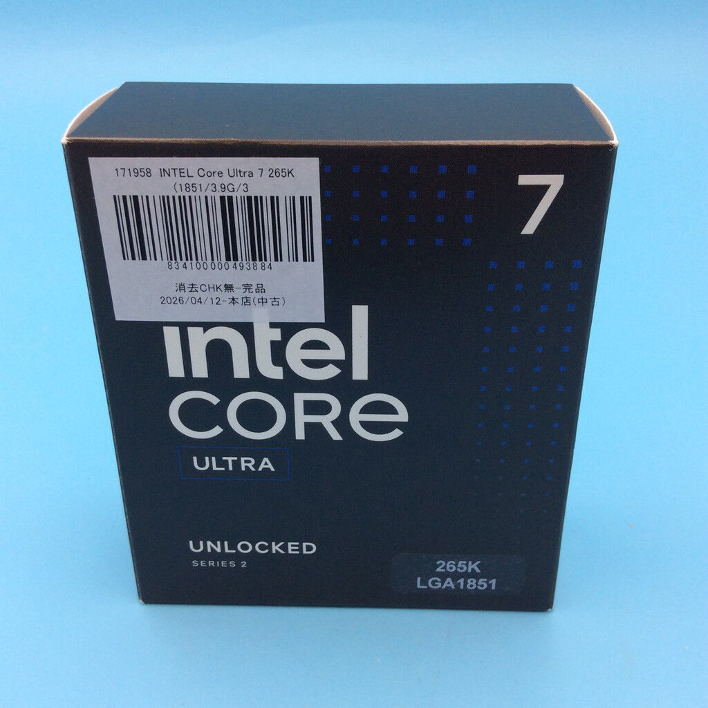 中古 INTEL Core Ultra 7 265K (1851/3.9G/30M/C20/T20) （349768