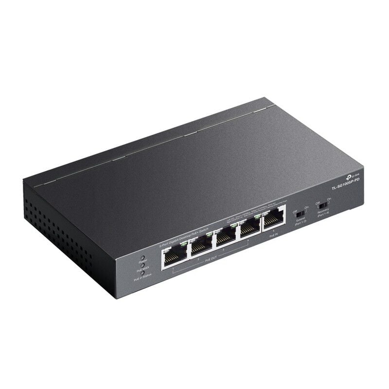 TP-Link TL-SG1005P-PD ギガビットポート×5 PoE+スイッチ（PoE++ In