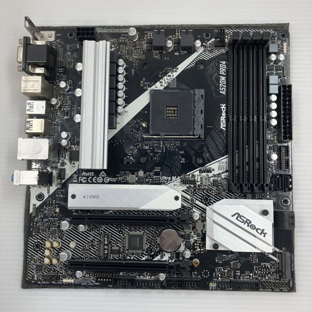 中古 ASRock A520M Pro4 (A520 AM4 mATX DDR4) 143666 （351622
