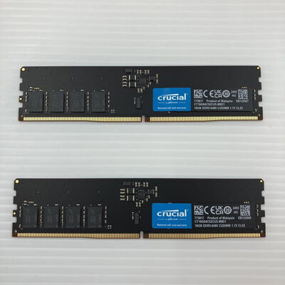 【秋葉原本店】中古  Crucial CT2K16G64C52CU5(DDR5 PC5-51200 16GBx2) 3410014204 