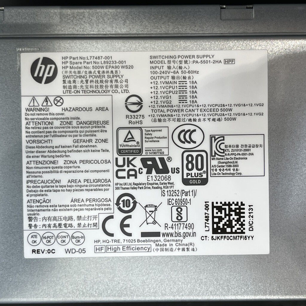 中古 HP Pavilion Gaming Desktop TG01(i7 10700F/16GB/SSD512GB