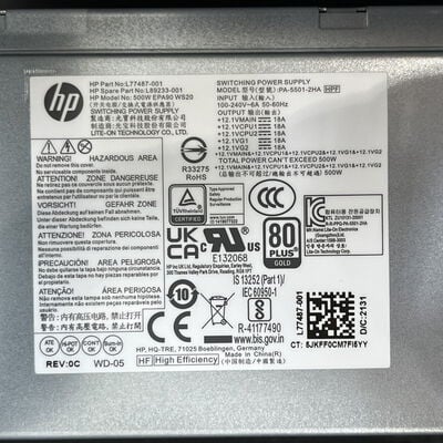 【津ラッツ店】中古  HP Pavilion Gaming Desktop TG01(i7 10700F/16GB/SSD512GB/HDD1TB/RTX3060Ti/W11P) 4660002281 