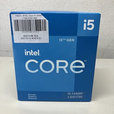 【町田店】中古  INTEL Core i5 12400F  (1700/2.5G/18M/C6/T12) 148615 