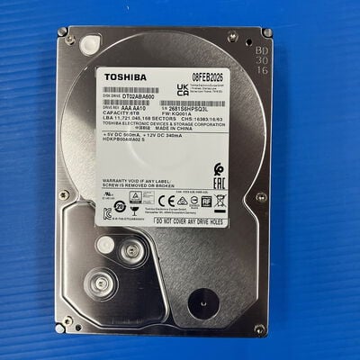 【大須店】中古  TOSHIBA DT02ABA600 (SATA3 6TB 5400rpm 128MB BLK) 3120024197 