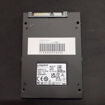 【鹿児島店】中古  Kingston OCP0S3512Q-A0（2.5インチ SSD 512GB SATA） 3480039703 