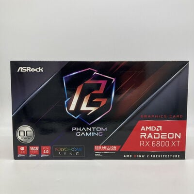 【堺七道店】中古  ASRock RX6800XT Phantom Gaming D 16G OC (Radeon RX6800XT 16GB) 143953 