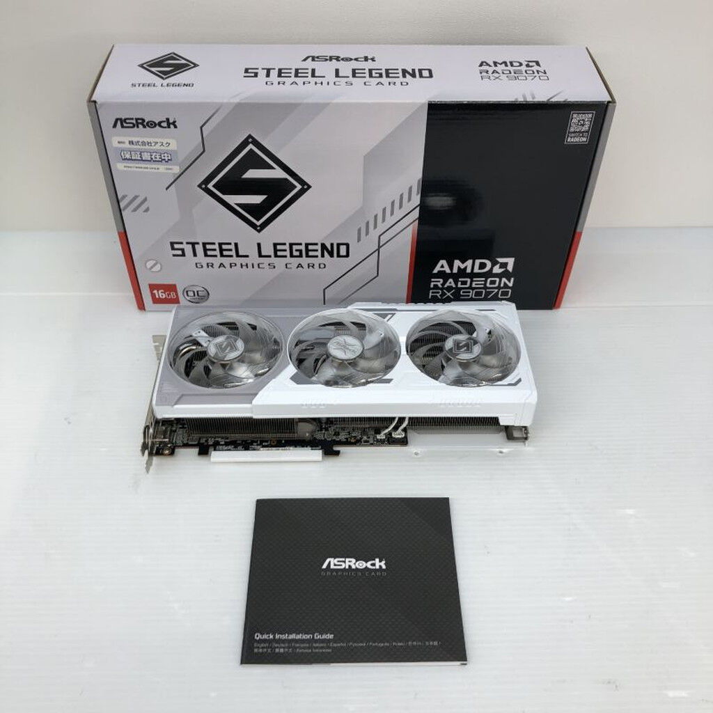 中古 ASRock Radeon RX 9070 Steel Legend 16GB OC（RX9070 16GB