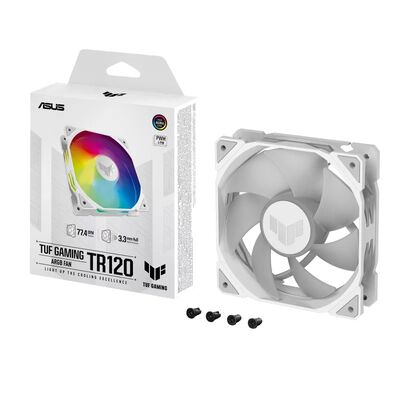 ASUS  TUF Gaming TR120 ARGB Fan - Single Pack ホワイト (TUF GAMING TR120 FAN ARGB WHITE) 