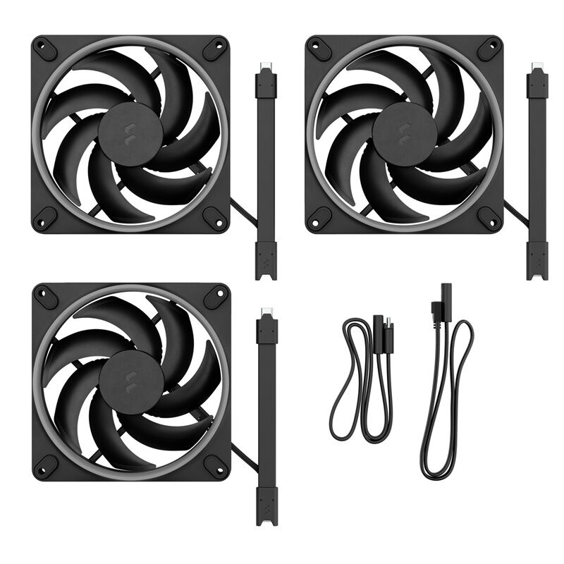 Fractal Design Momentum 14 RGB 3-pack Black FD-F-MR1-1403 (3個