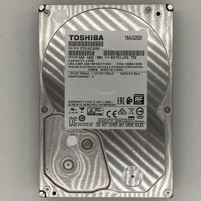 【八王子店】中古  TOSHIBA DT01ACA200 (SATA3 2TB 7200rpm 64MB) 137993 