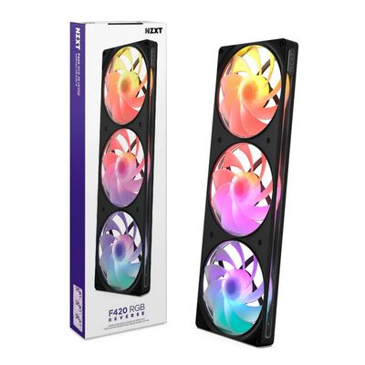 NZXT  F420 RGB Reverse V2 Black RF-R242R-BF (420mm ARGB ブラック リバースファン) 