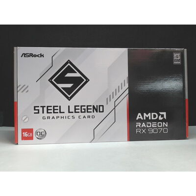 【前橋ｲﾝﾀｰｱｶﾏﾙ店】中古  ASRock RX9070 SL 16GO Steel Legend 16G OC (RX9070 16G) 176952 