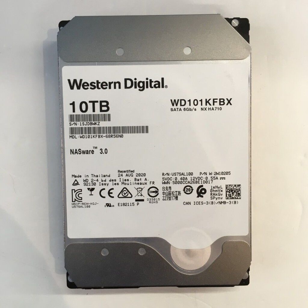 中古 各社 3.5インチ HDD 10TB SATA （デスクトップ用） 138692