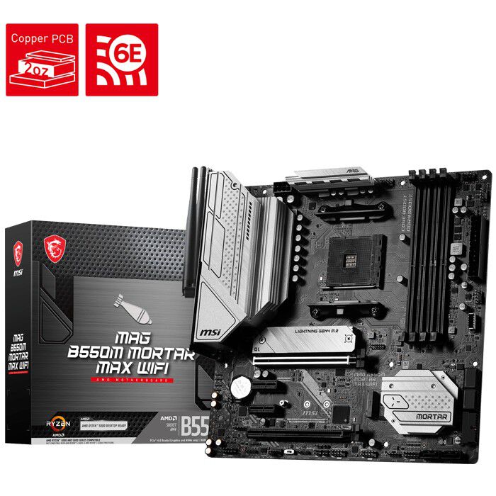 MSI MAG B550M MORTAR MAX WIFI (B550 AM4 MicroATX) ドスパラ限定モデル ｜ パソコン通販のドスパラ 【公式】