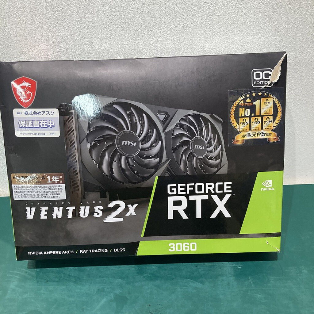 中古 MSI GeForce RTX 3060 VENTUS 2X 12G OC (RTX3060 12GB) 144777