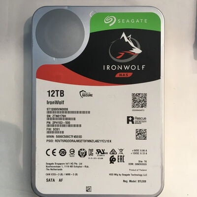 【博多店】中古  各社 3.5インチ HDD 12TB SATA （デスクトップ用） 138693 