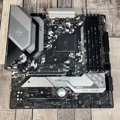 【広島店】中古  【付属品欠品】 ASRock B550M Steel Legend (B550 AM4 mATX DDR4) 3480039065 